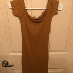 Small mustard mini dress